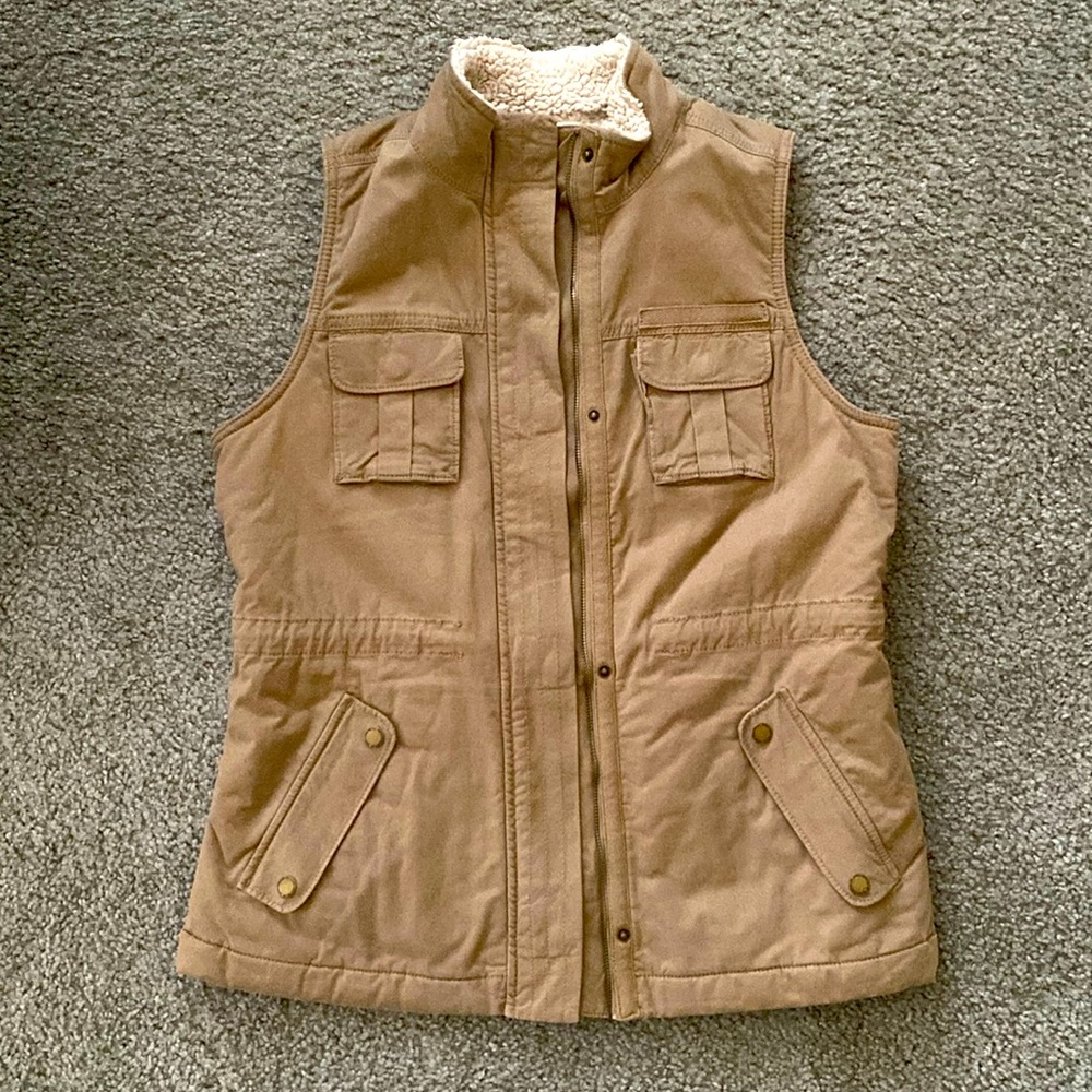 Sonoma Sherpa- Lined Tan Vest